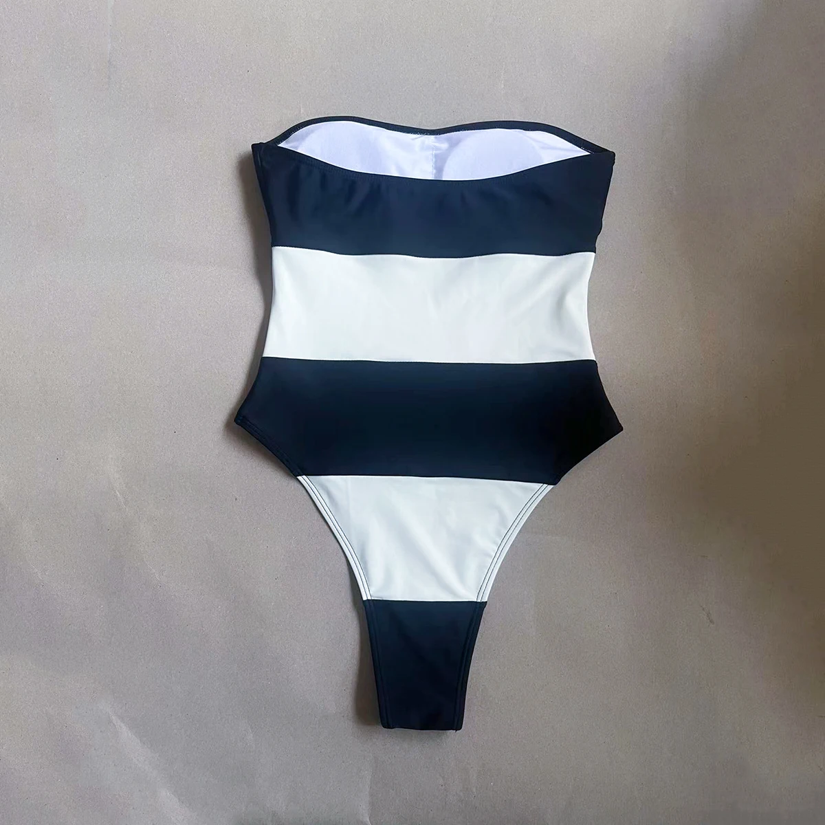 Bandeau Sexy kobiety jednoczęściowy kostium kąpielowy damski strój kąpielowy 2024 wysoki stan Monokini patchworkowy kostium kąpielowy