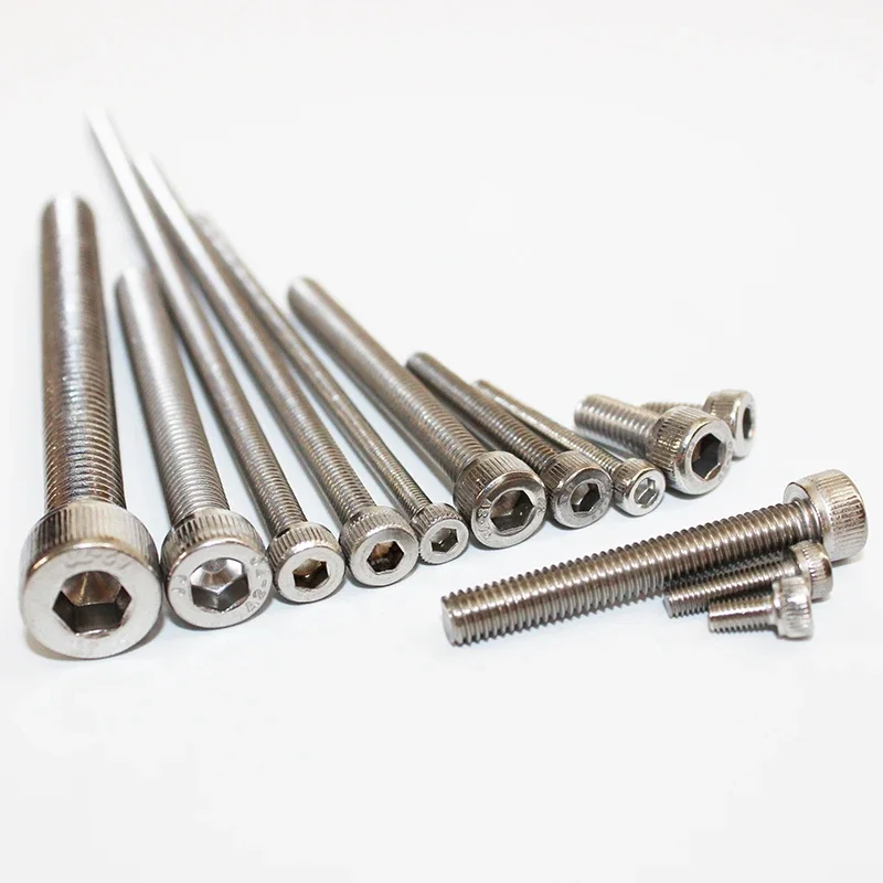 1/2/3/4/8PCS Extra Long M4 M5 M6 M8 M10 Allen Hexagon Hex Socket Head Cap Bolt 304 Stainless Steel DIN912 Screw M3x120mm