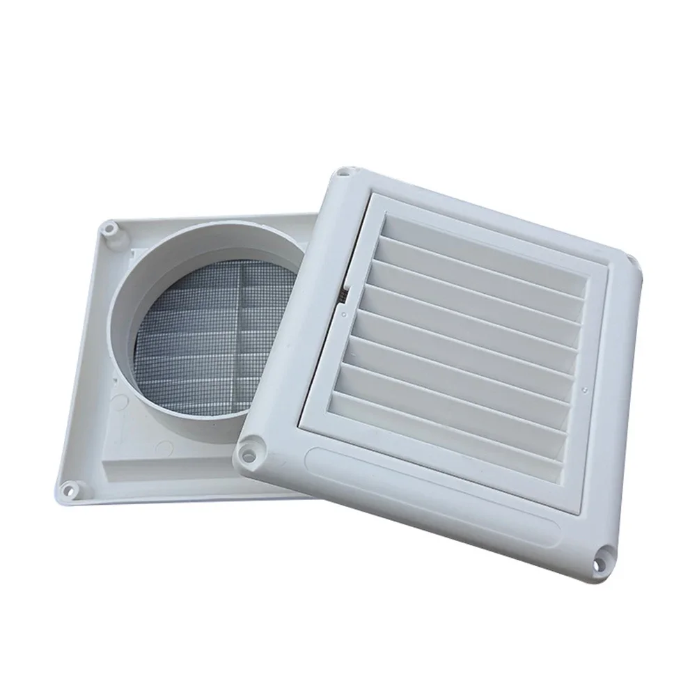 Ventilasi penutup 4 inci kisi udara pemasangan mudah layar jaring desain Louvered ventilasi Optimal untuk penggunaan komersial