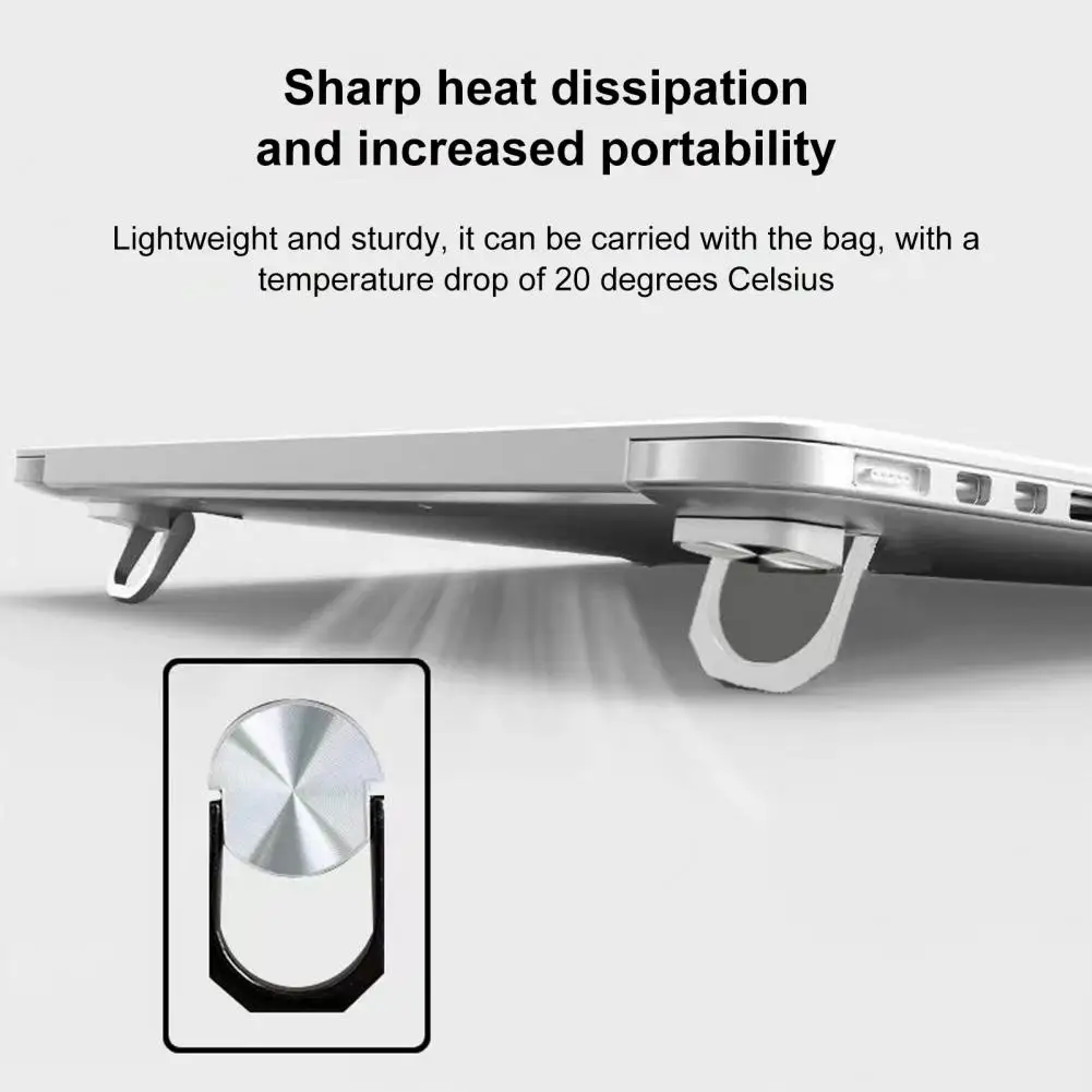 Portable Laptop Holder Laptop Bracket Portable Metal Laptop Stand Slim Foldable Bracket for Heat Dissipation Office for Phone