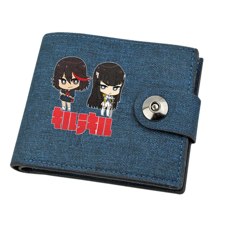 

Boy Gril Coin Purse Anime Akame ga KILL Cartoon Wallet Canvas Teenager Casual Cash Holder Bi-Fold Buckle Short Wallet