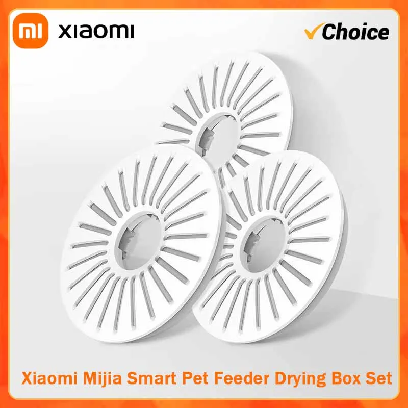 Xiaomi Mijia – coffret de séchage pour mangeoire intelligente pour animaux de compagnie, Original, connecté à l'application Mijia, rappel intelligent pour mangeoire pour animaux de compagnie Xiaomi, 3 pièces