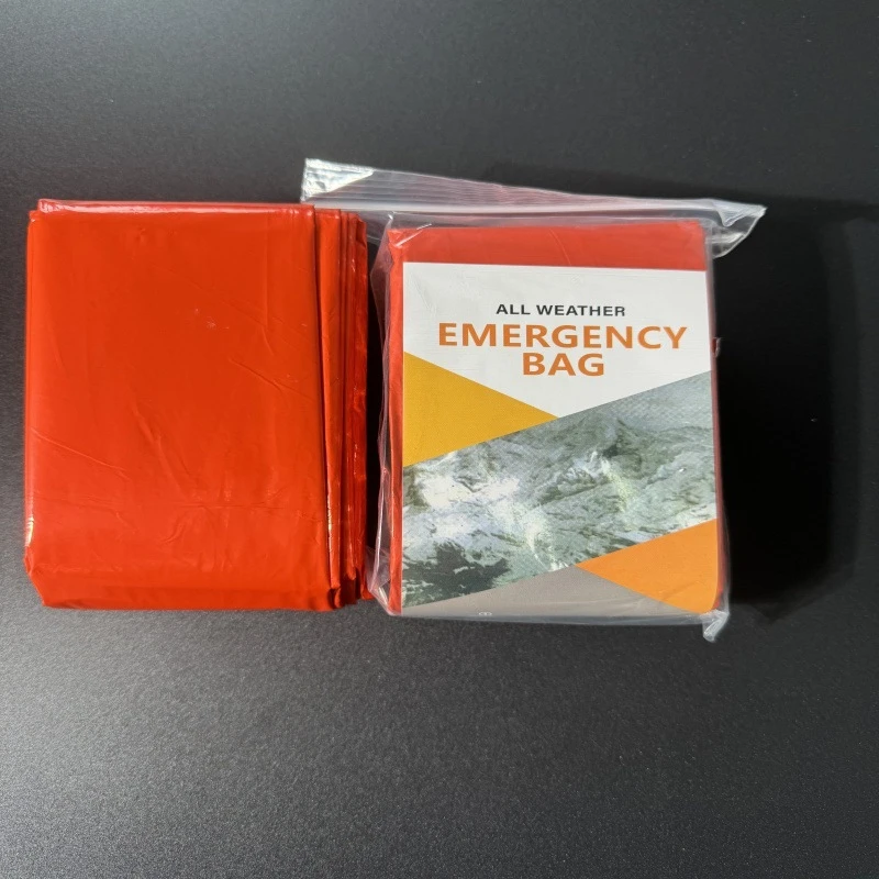 Notfall-Schlafsack, Überlebensdecke, Thermo-Mylar-Biwaksack, leichter, wasserdichter, tragbarer Unterschlupf für Camping und Wandern