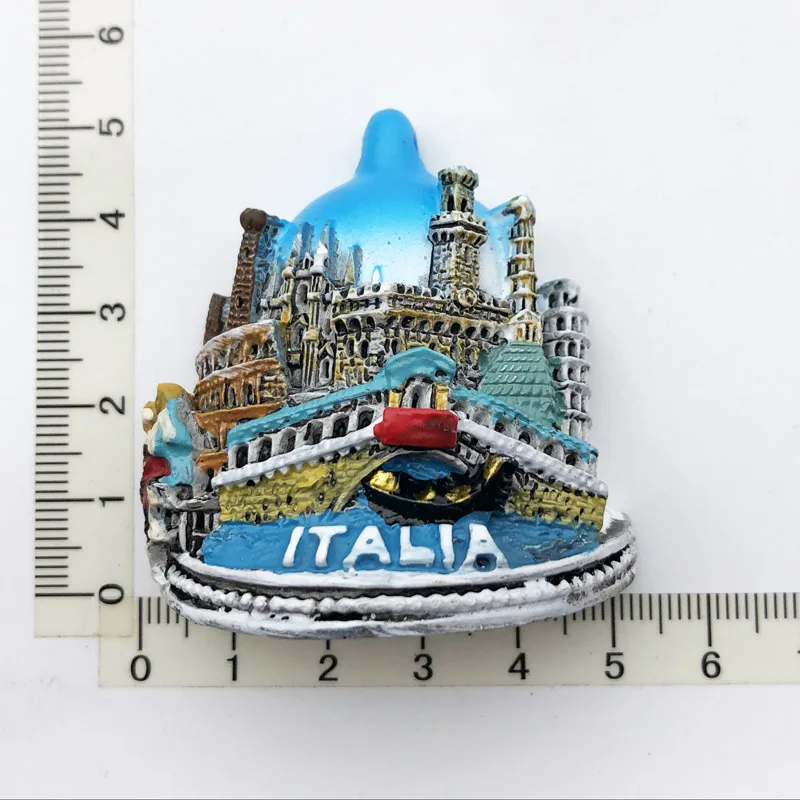 

Italian Ancient Street View Fridge Magnet Cultural Landscape Message Stickers Tourist Souvenirs Resin Craft Decorations