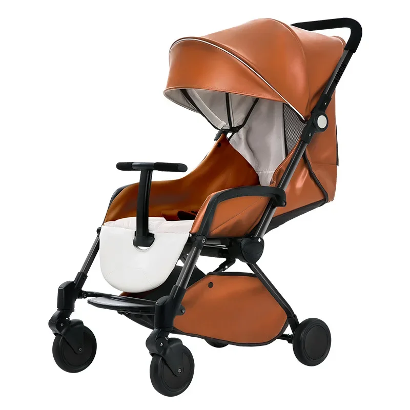 New Style Baby Carriage Sitting and Reclining High Landscape Stroller Newborn Baby Portable Trolley Collapsible Umbrella Car