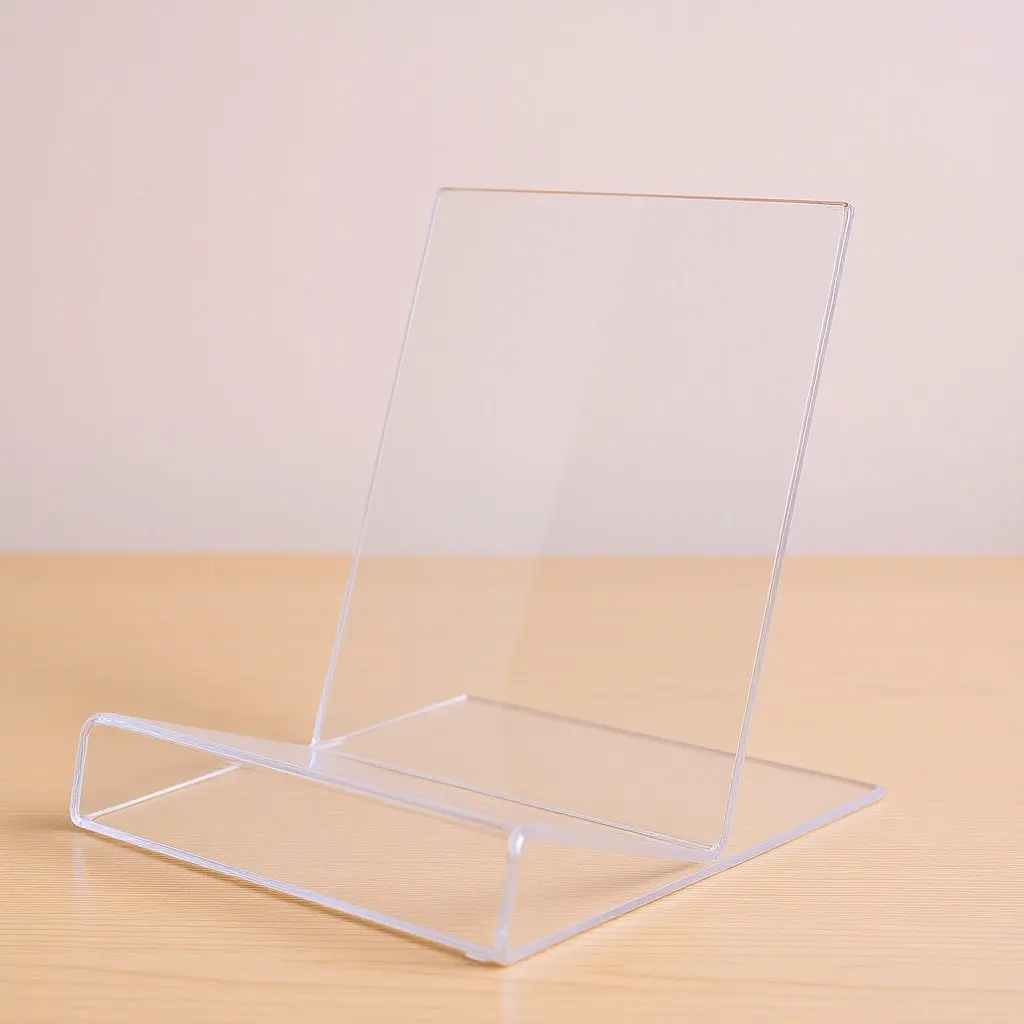 

L Shaped Puzzle Box Lid Stand Sturdy Acrylic Desk Holder for Jigsaw Puzzle Lid Display and Reading Instruction Book Stand