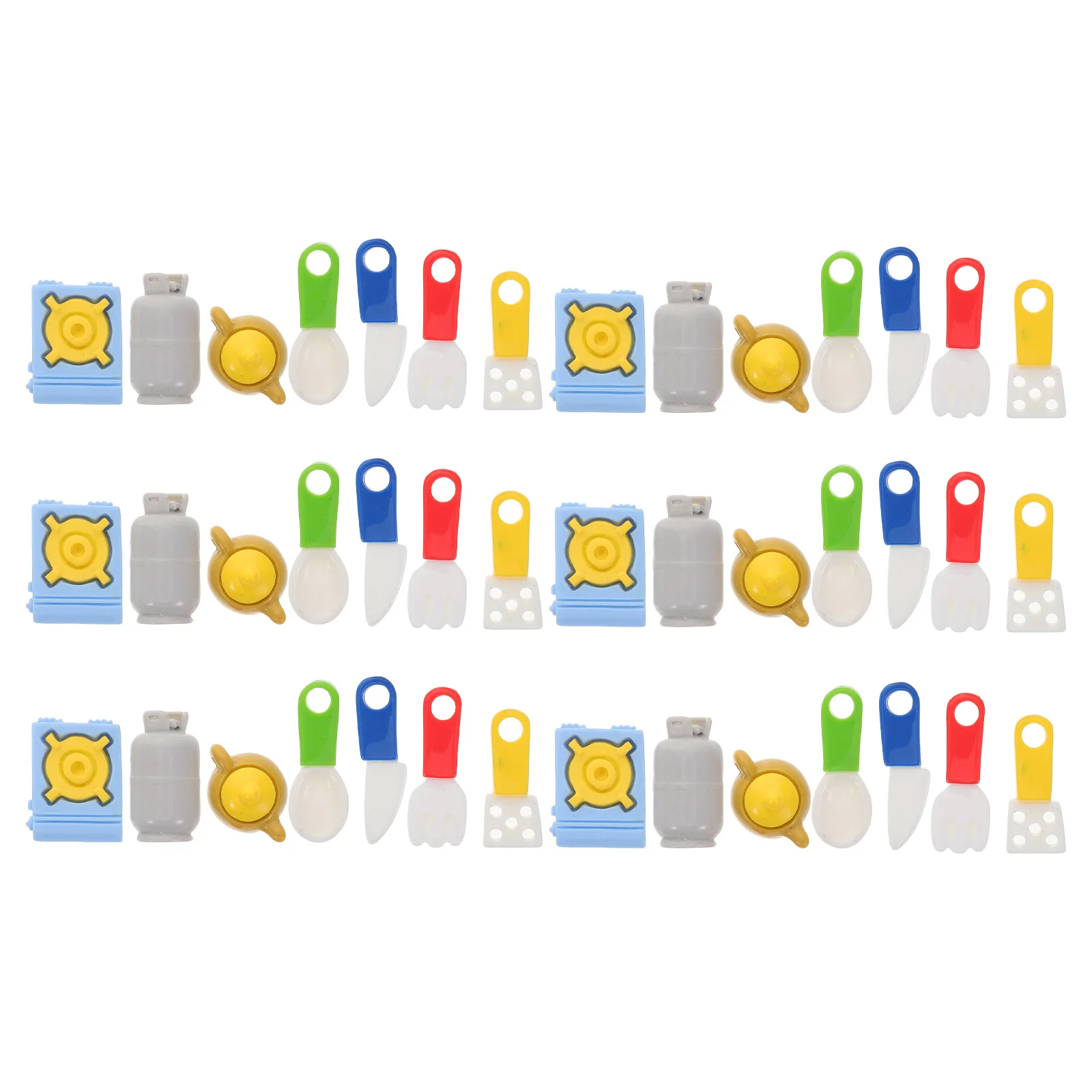 6 セットドールハウスおもちゃミニキッチンセットリアルなふり樹脂調理器具互換性装飾家具飾り