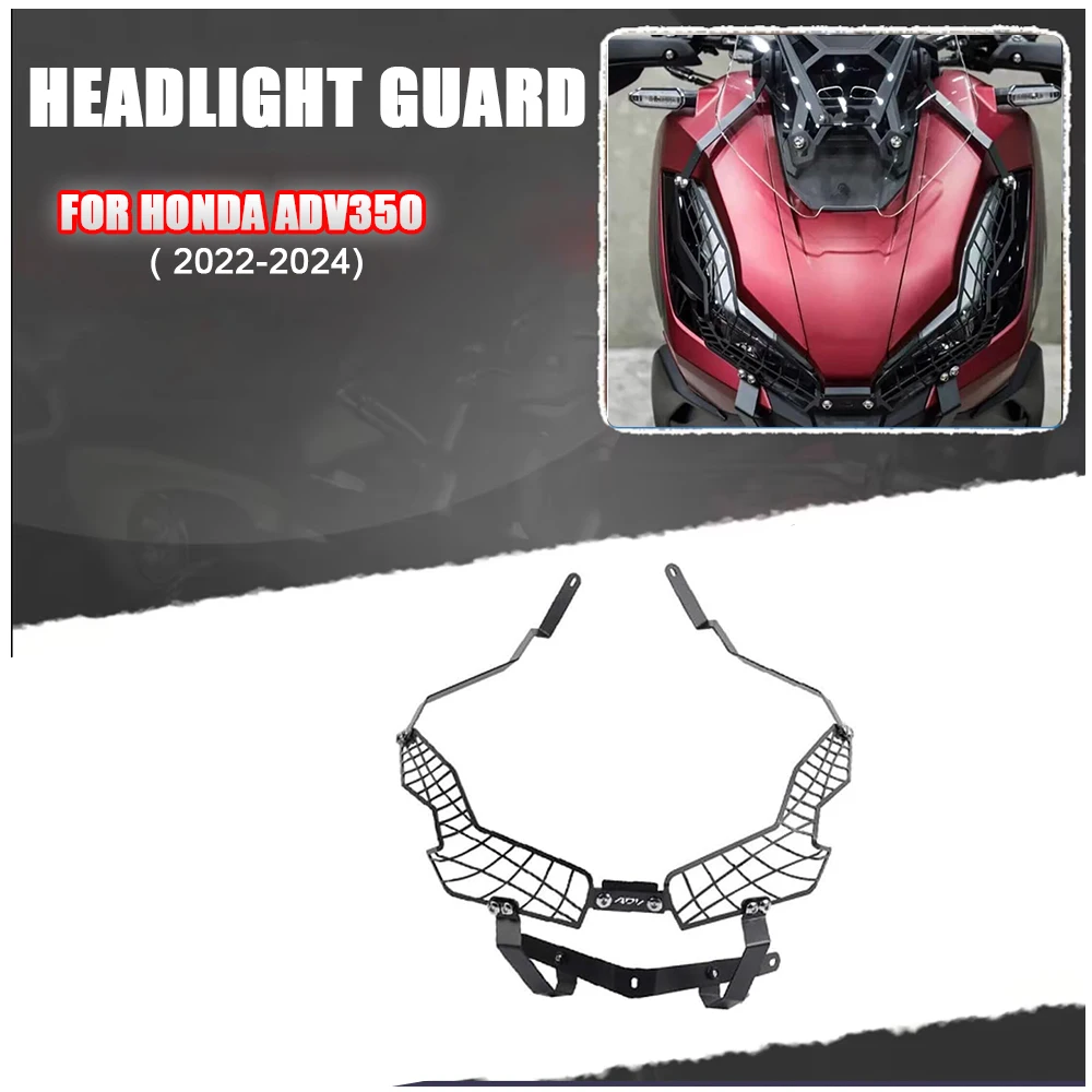 

For HONDA ADV350 2022 2023 2024 ADV-350 ADV 350 Motorcycle Front Headlight Grille Guard Cover Protector Decorative Headlamp Net