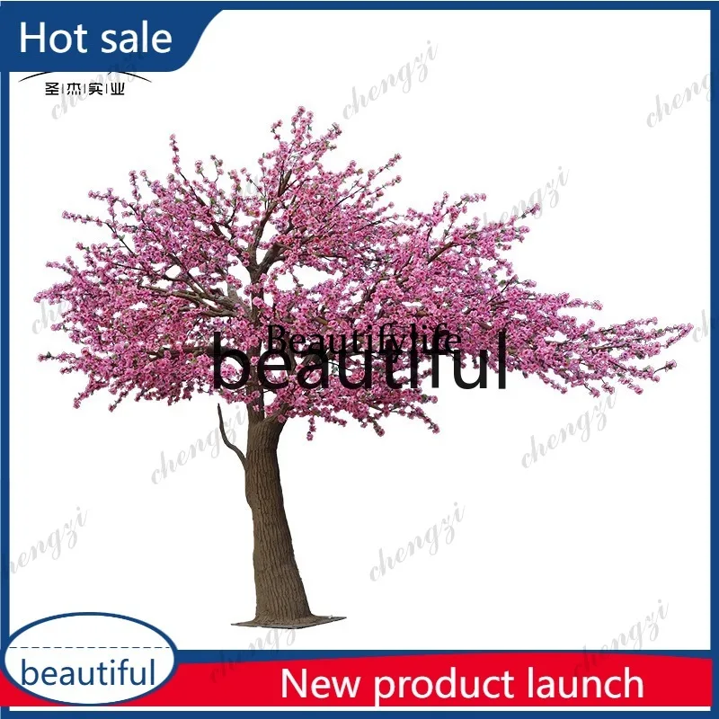 A09  Simulation cherry blossom tree wedding stage decoration set effect garden floor landscaping