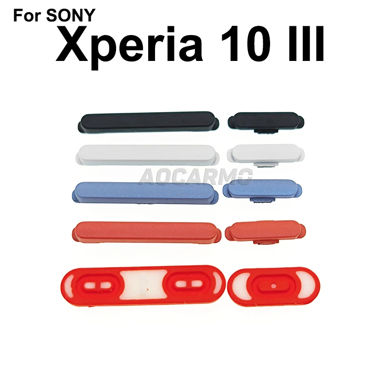 Aocarmo For Sony Xperia 10 III X10iii Volume Key Voice Assistant Button Switch XQ-BT52 XQ-BT44 SO-52B SOG04