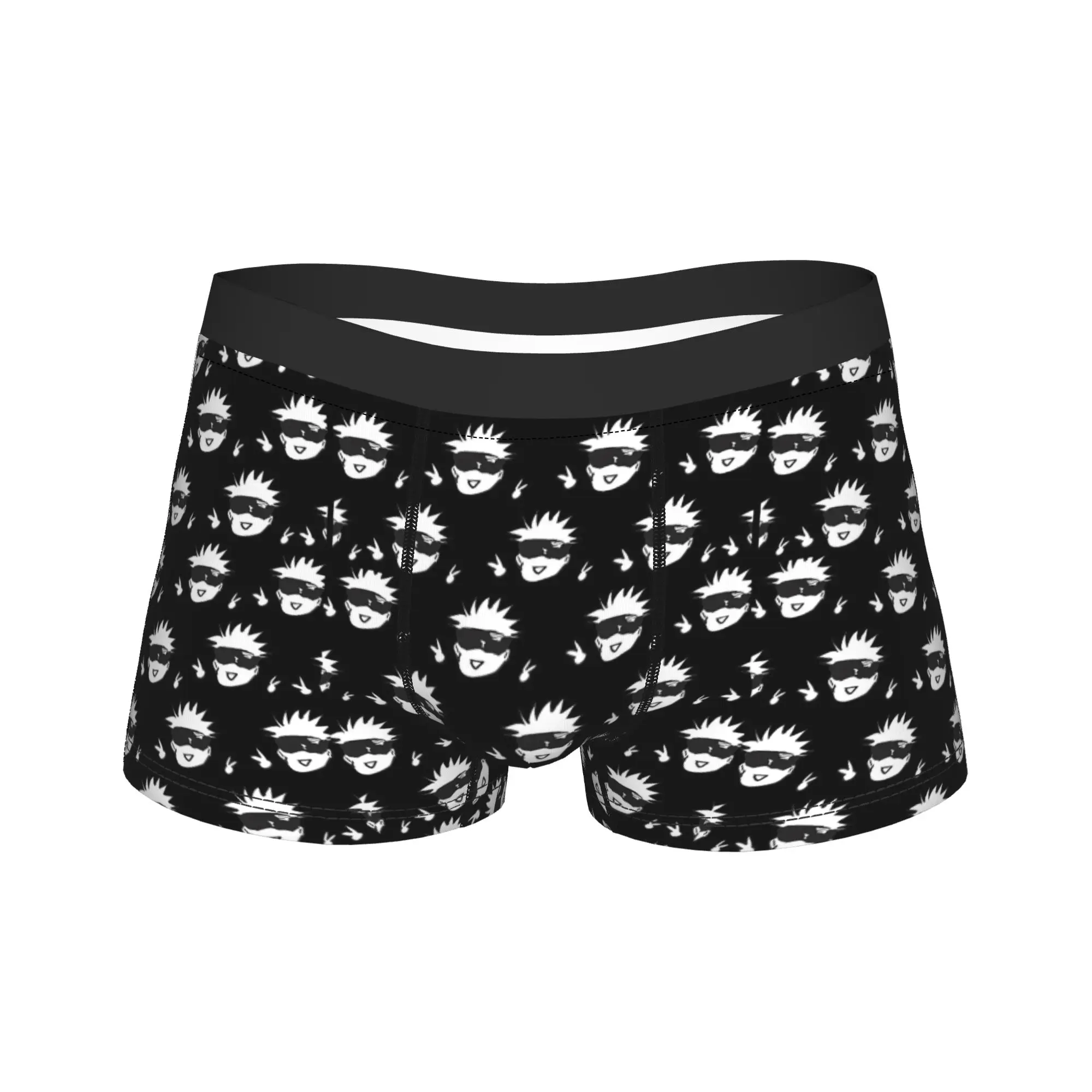 Satoru Gojo Dynamic Action Manga Underwear Jujutsus Kaisens Men Shorts Briefs Novelty Trunk Quality Custom DIY Plus Size Panties