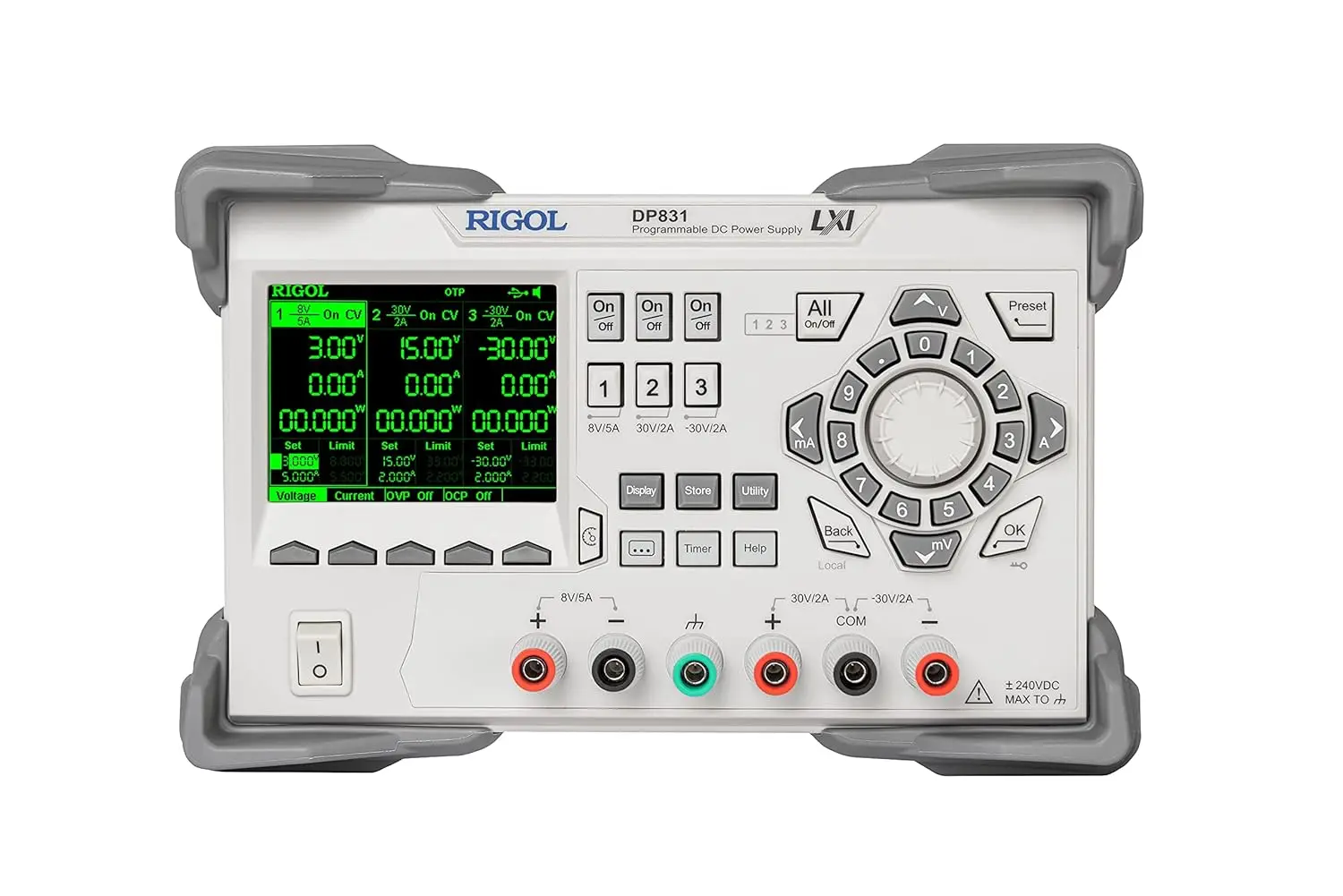 Dp831 Programmable Linear Dc Power Supply,3 Channels,160W Total Power,Maximum Output Range 8V/5A || 30V/2A, 30V/2A