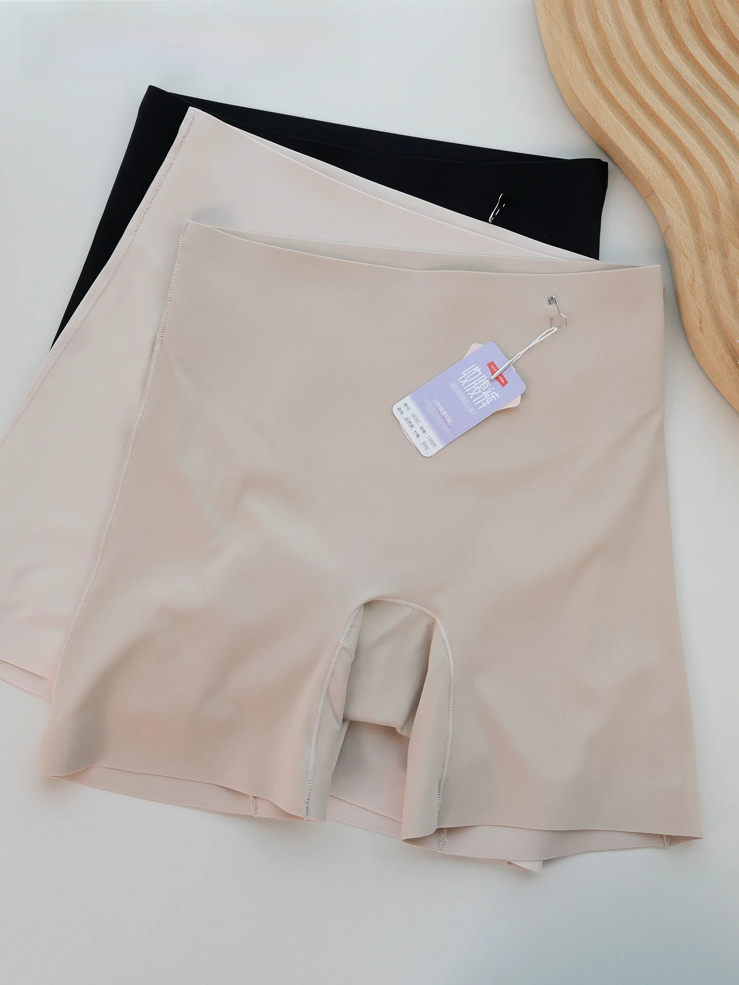 Calcinha Feminina Sem Costura de Cintura Alta, Quatro em Um, com Efeito Levanta Bumbum, Calcinha de Segurança Anti-Transparên...