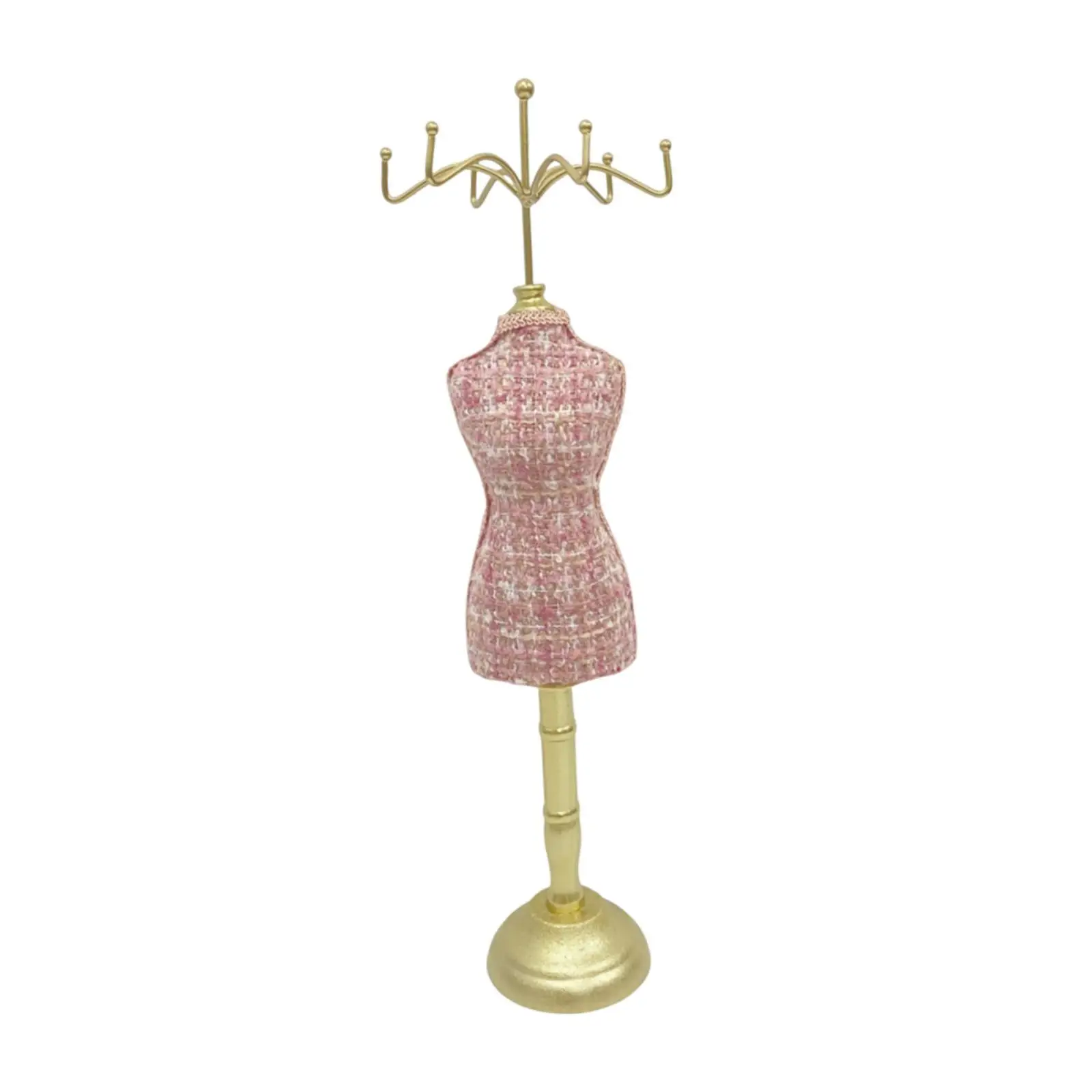 

Jewelry Display Stand Hanging Rack Model Dress for Girls Women Elegant Showcase Jewelry Holder for Retail Displays Desktop