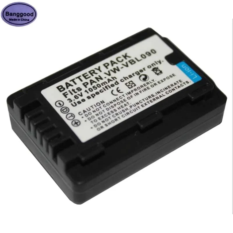 3.6V 1050mAh VW-VBL090 VW VBL090 VWVBL090 Digital Camera Battery For Panasonic HDC-SD60 HDC-TM55 HDC-HS60 TM60