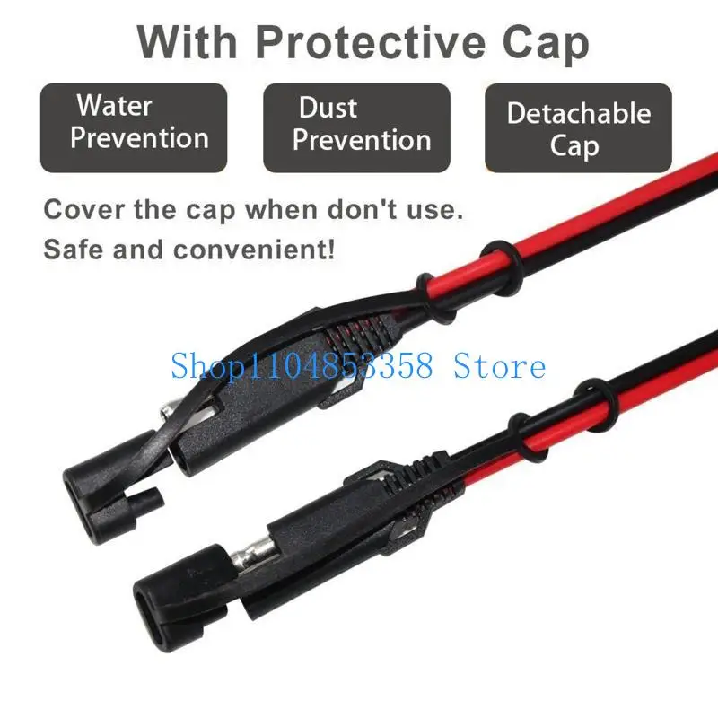 652F SAE TO SAE Extension Cable for DC Power Automotive Extension Cable Solar Panel Battery Quick Disconnect Wire Har