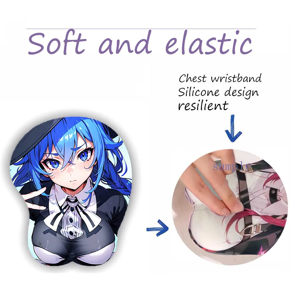 لوحة ماوس ثلاثية الأبعاد روكسي ميجورديا لوحة ماوس ستيريو أوباي بوب M_Mushoku T_Tensei أنيمي سيليكون مسند المعصم وسادة كبيرة ماوس الألعاب حصيرة