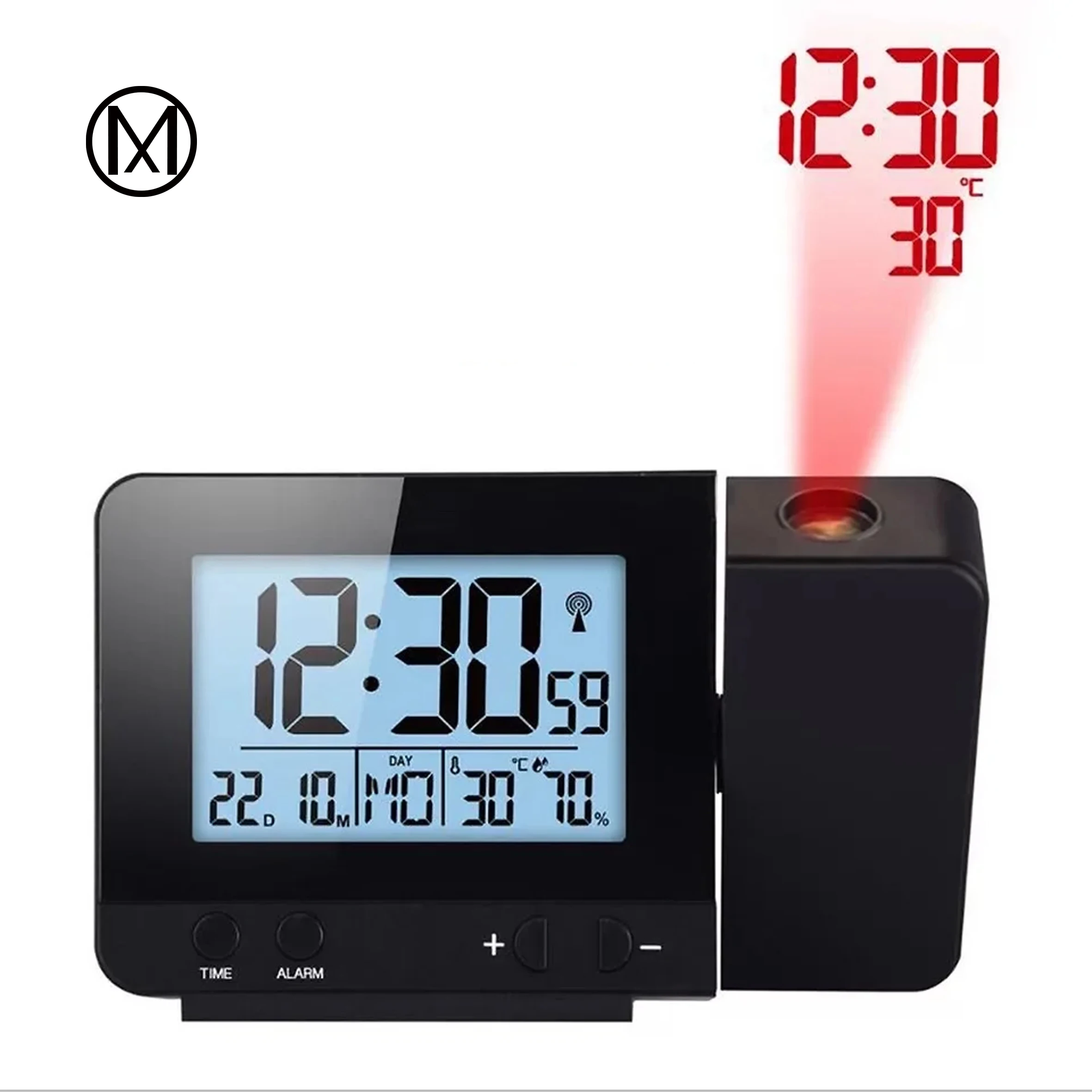 

Projection WIFI Smart Clock Automatic Time Synchronization Standard Silent Clock Temperature and Humidity Two Alarm Clocks