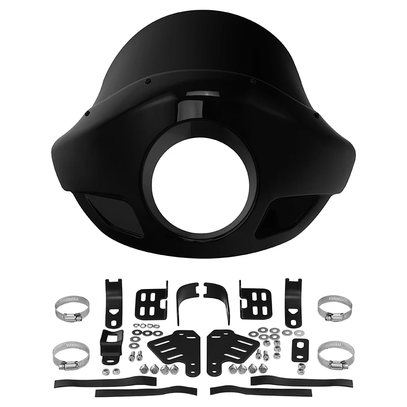 

Motorcycle Headlight Fairing Windshield For Harley Sportster Iron 883 Softail Dyna Touring with 35mm-49mm forks 5 3/4"