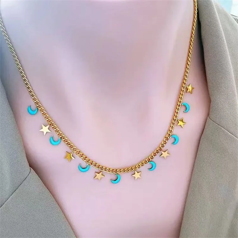 EILIECK Klassische Herz-Liebesketten-Halskette für Damen, Neu, 18K Gold PVD-beschichteter Edelstahl, Modeschmuck für den täglichen Gebrauch – Detail 7