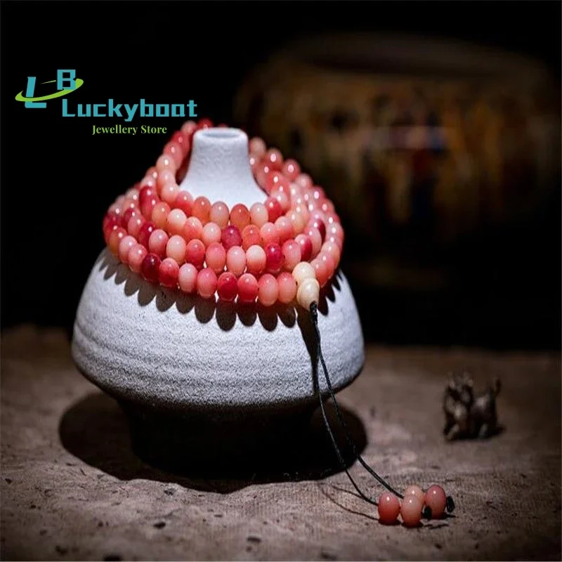 

Браслет из верблюжьей кости с полной кровью, 108 тибетских буддийских бусин, женское и мужское ожерелье с четками, ювелирные изделия для рук