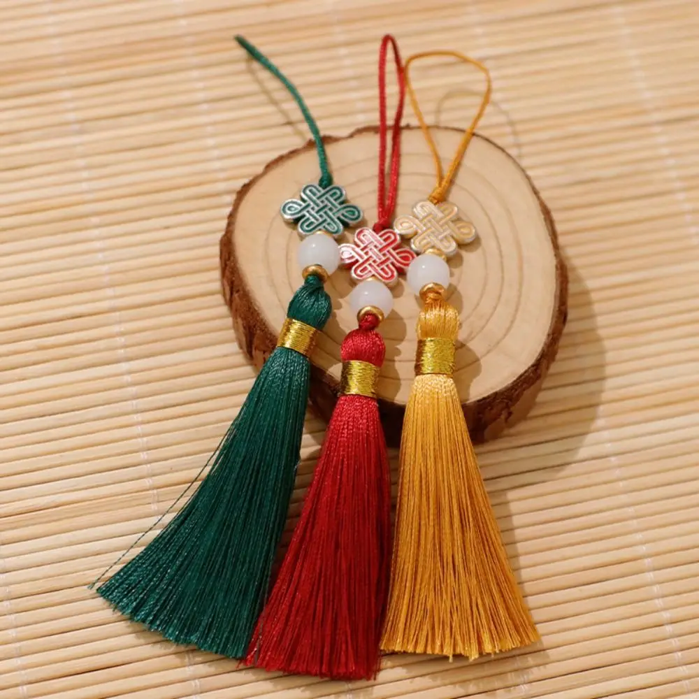 ที่แขวนจี้พู่แบบผูกเป็นปมจีนที่แขวนตกแต่งที่คั่นงานฝีมือที่แขวนเสื้อผ้าสไตล์จีนเครื่องประดับแบบทำมือ