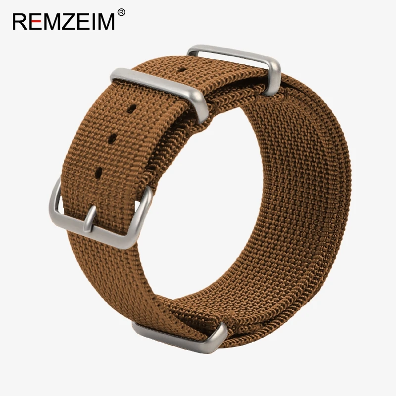 Hochwertiges Nylon-Uhrenarmband, braun, grün, schwarz, Band, Militär, lässig, Armband, Armee, Sport, Armband, Ersatzgürtel – Detail 14