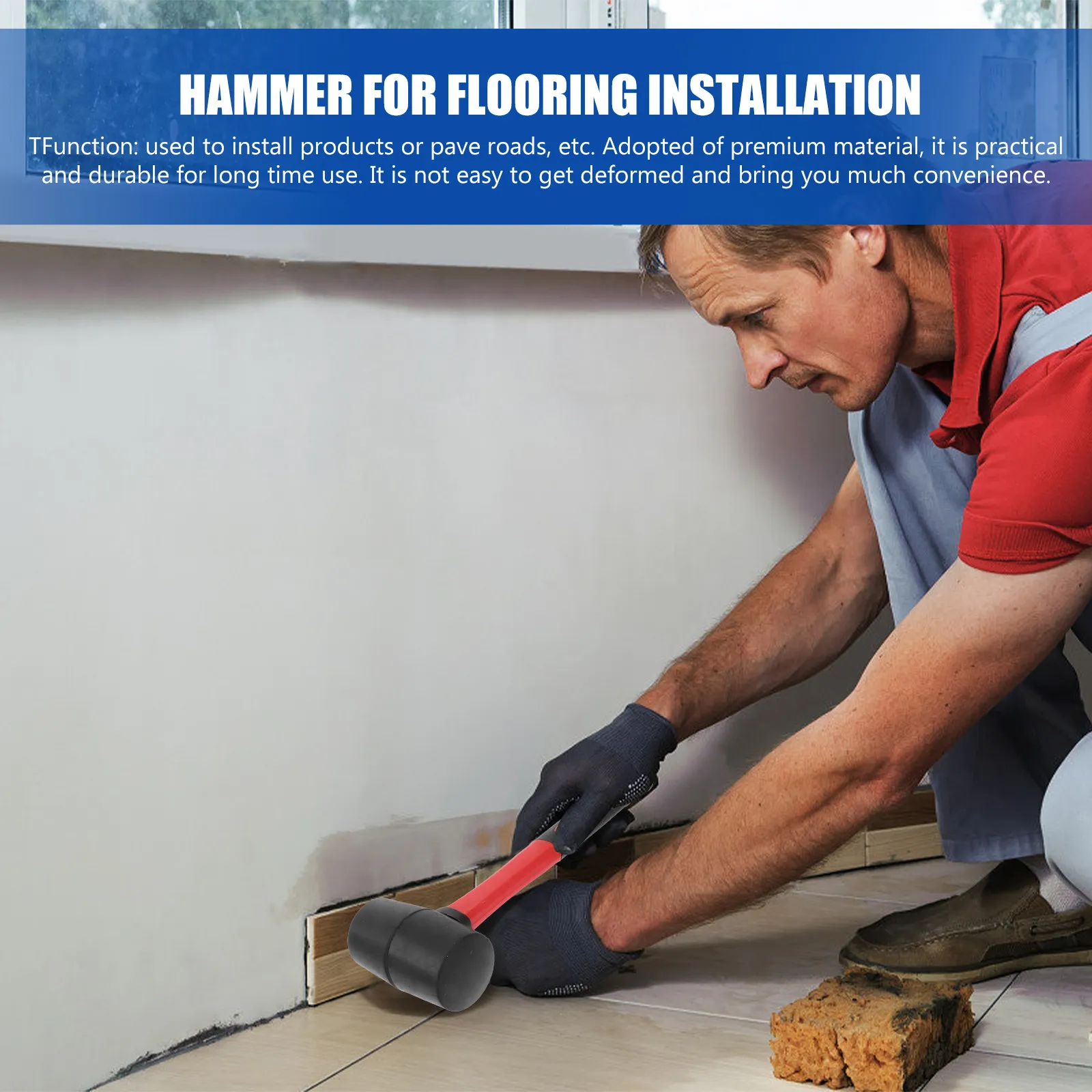 

Профессиональный молоток-гвоздодер 8 унций с нескользящей резиновой ручкой и двухцветной фибровой рукояткой для укладки напольных покрытий, рукоделия, ювелирных работ