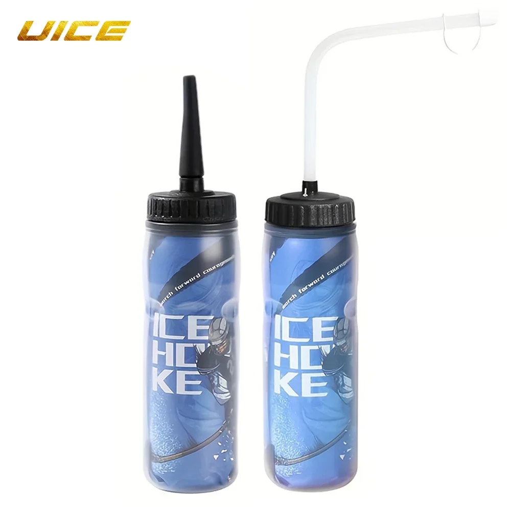 

600ML Ice Hockey Water Bottle Portable Large Capacity Football Lacrosse Bottle Classic Extended Tip Design Sports Gear