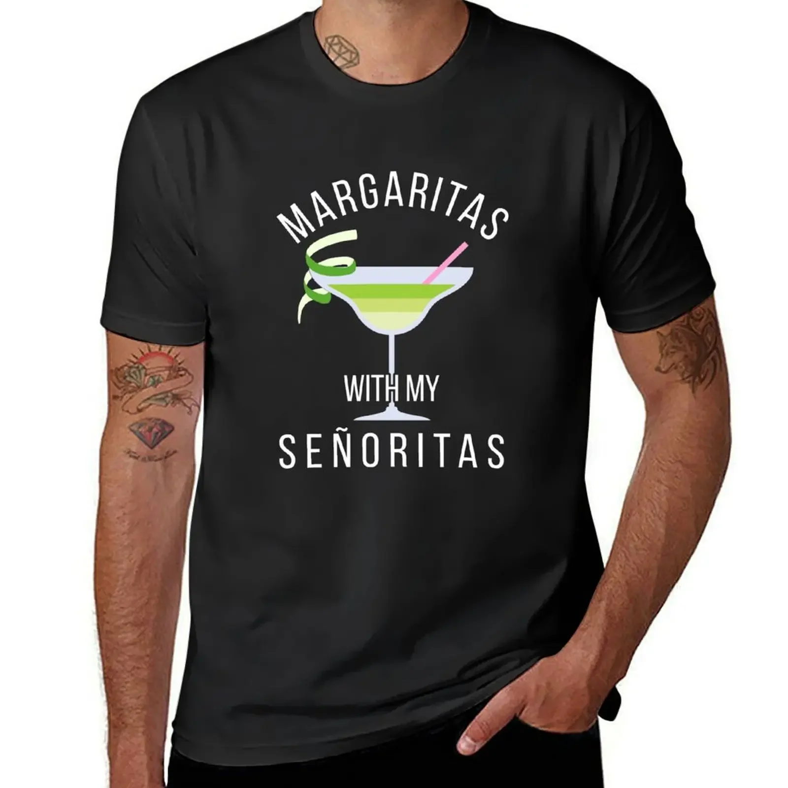 Cinco de Mayo Funny Margaritas for my senoritas T-Shirt sweat vintage Short sleeve tee men