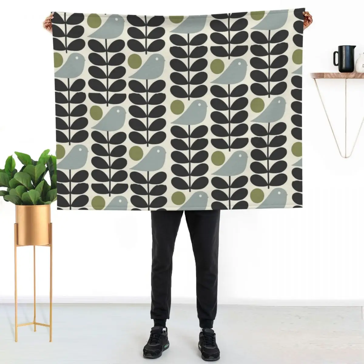 

Orla Kiely Throw Blanket Durable Warm Blanket for Daily Home Use
