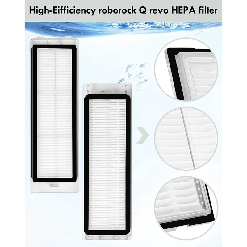 Roborock-q revo掃除機,メインブラシ,Hepaフィルター,モップクロス,ダストバッグ,交換部品