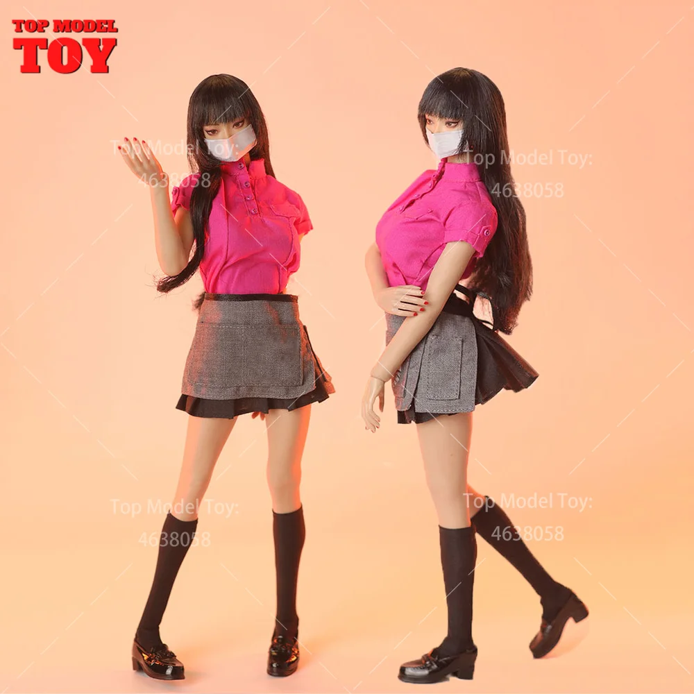 JO24X-03 1/6 Fast-food Waitress Costume Clothes Model Fit 12'' JO Asian European Female Soldier Action Figure Body Dolls Toys