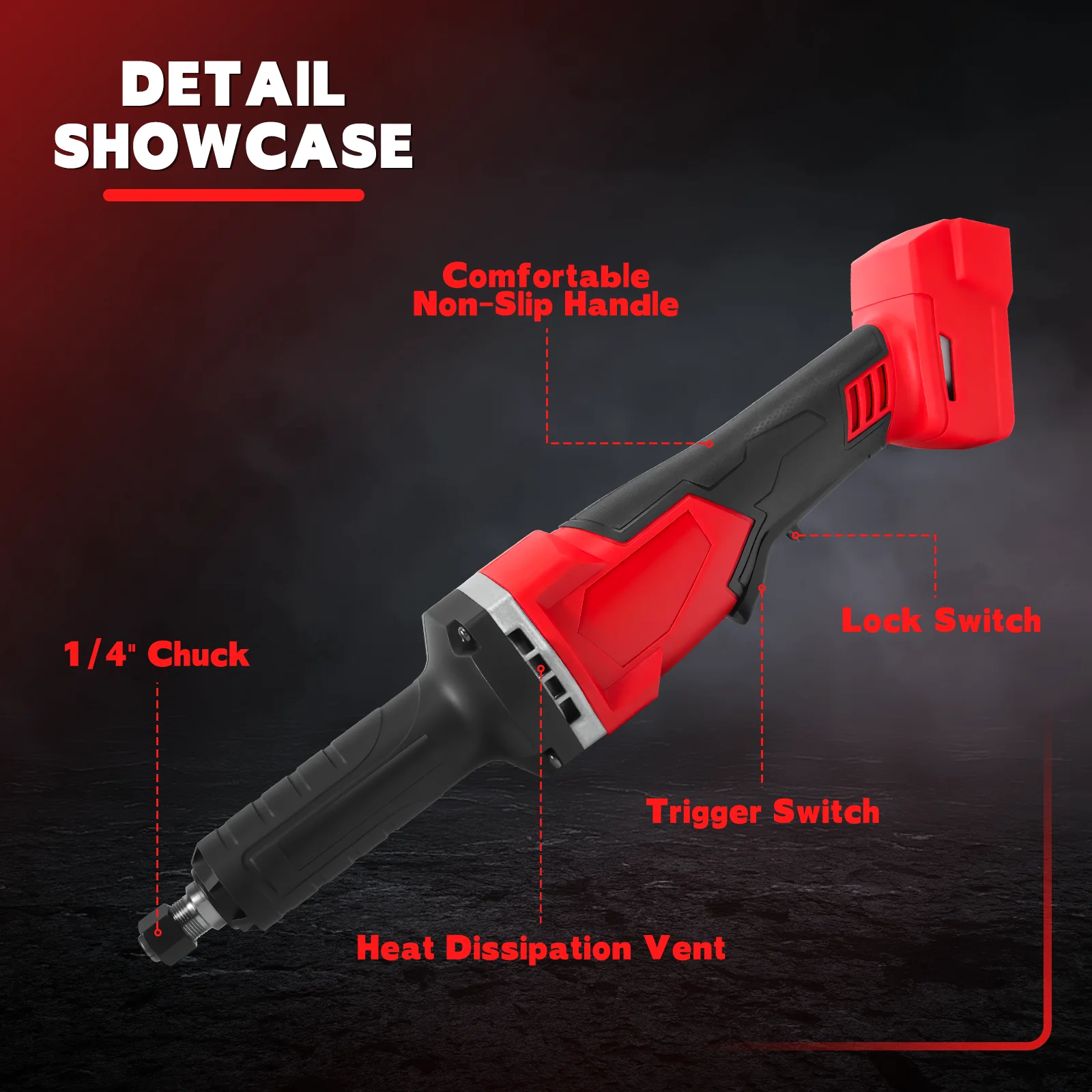 Brushless Die Grinder Electric Straight Grinder Cordless Engraving Polishing Tool Grinding Power Tools For Milwaukee 18V Battery
