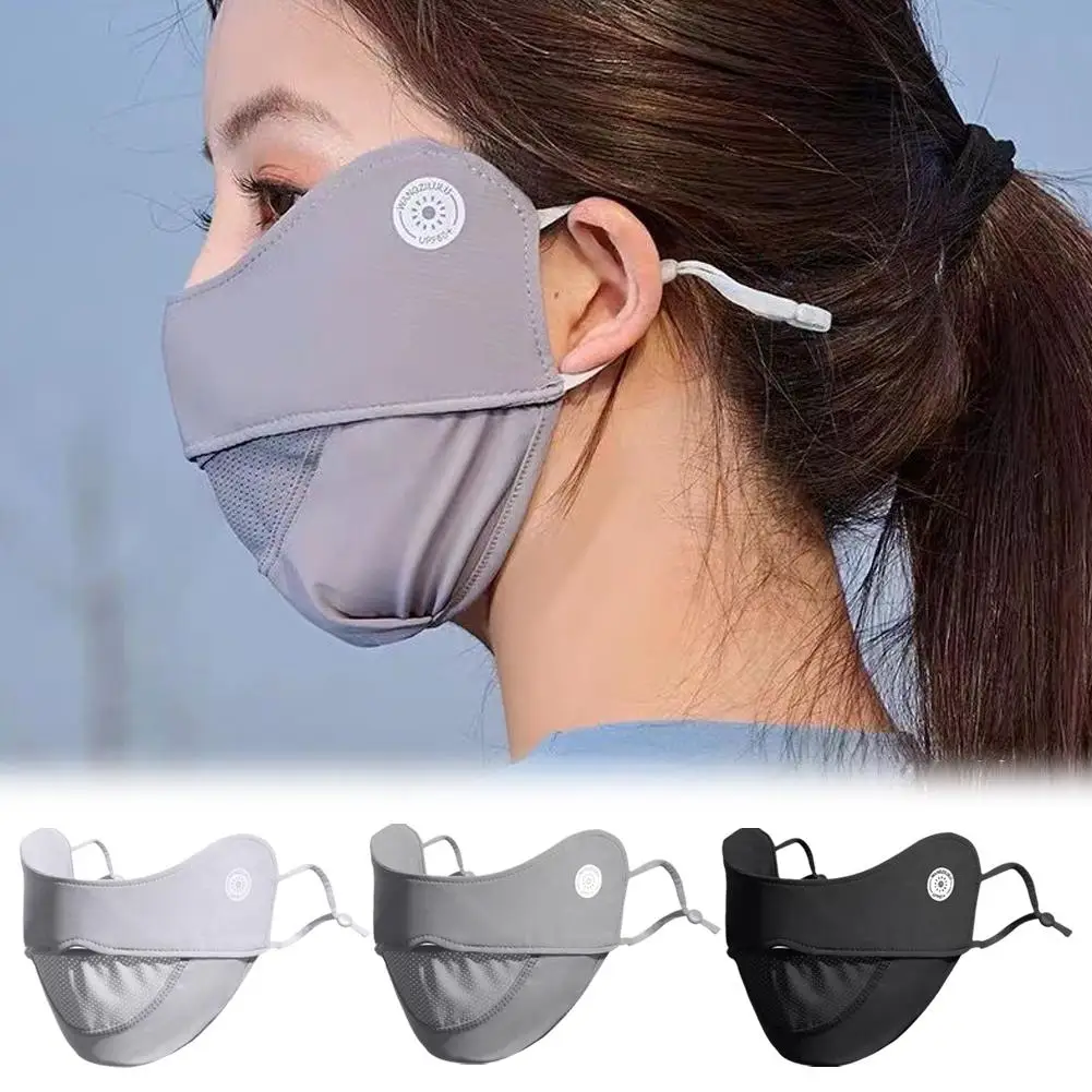 

Cycling Ice Silk Face Mask Anti-UV Sun Protection Summer Unisex Adjustable Breathable Bandana Hunting Running Sport Mask Scarf