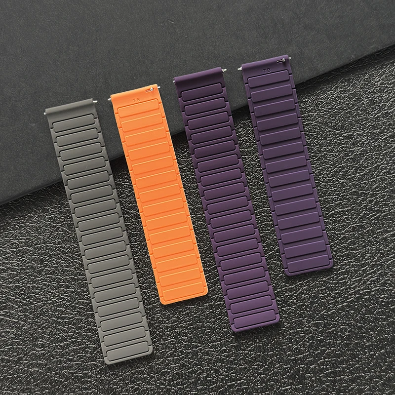 18mm 20mm 22mm watch Strap for Samsung Galaxy Watch 7 FE 6 5 4 6 Classic magnetic Silicone Bracelet correa Huawei GT6 5 4 3 pro image 5