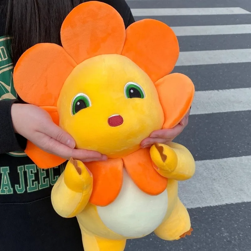 Weiches gelbes Plüschtier mit orangefarbenen Flügeln, flauschiges Stofftier, Geschenk für Weihnachten, Geburtstage, Kinder, Muttertag, Halloween-Party