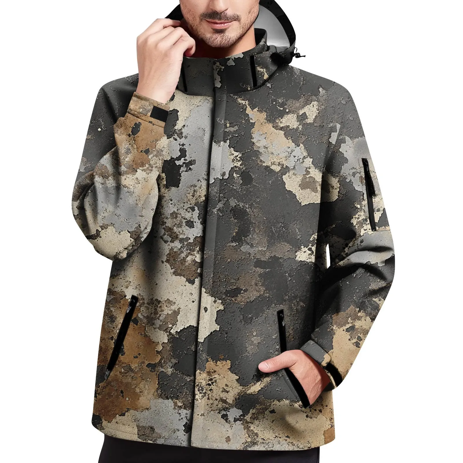 

Мужские непромокаемые куртки, осенне-зимние флисовые камуфляжные мужские костюмы в стиле милитари, теплые ветровки, мужское пальто, верхняя одежда, толстовка