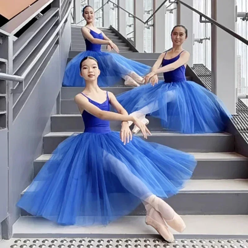 Adult White Swan Lake Ballet Dancing Dress Women Ballroom Ballet Romantic Tutu Dance Outfits Stage Wear Party Dance Dress