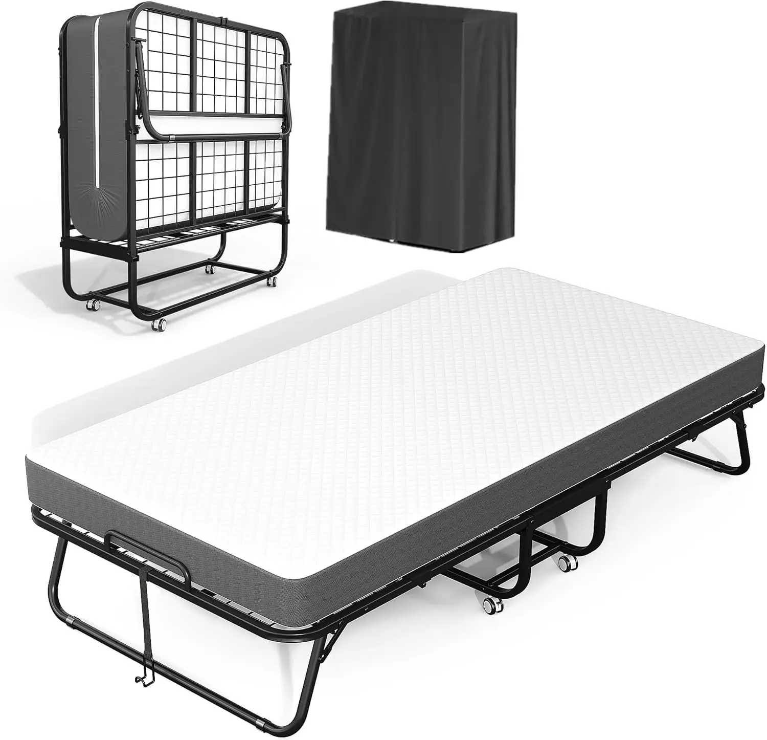 Folding Bed With Ma… - image