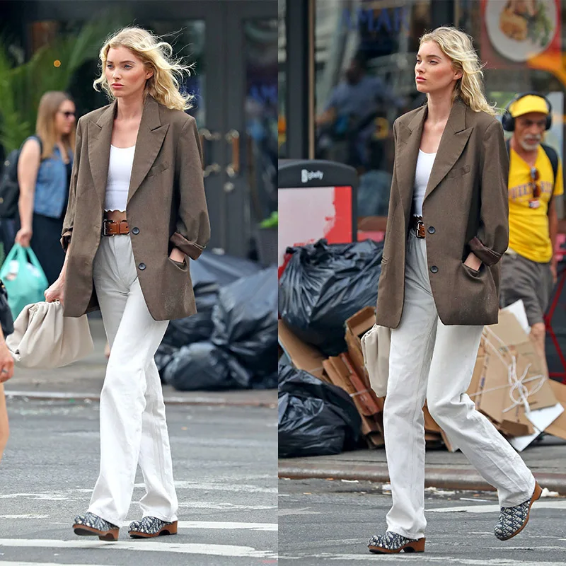 

Retro Style Coffee Color Single Button Loose Fit Slimming Versatile Women's Suit Jacket Street Fashion Celebrity Inspired