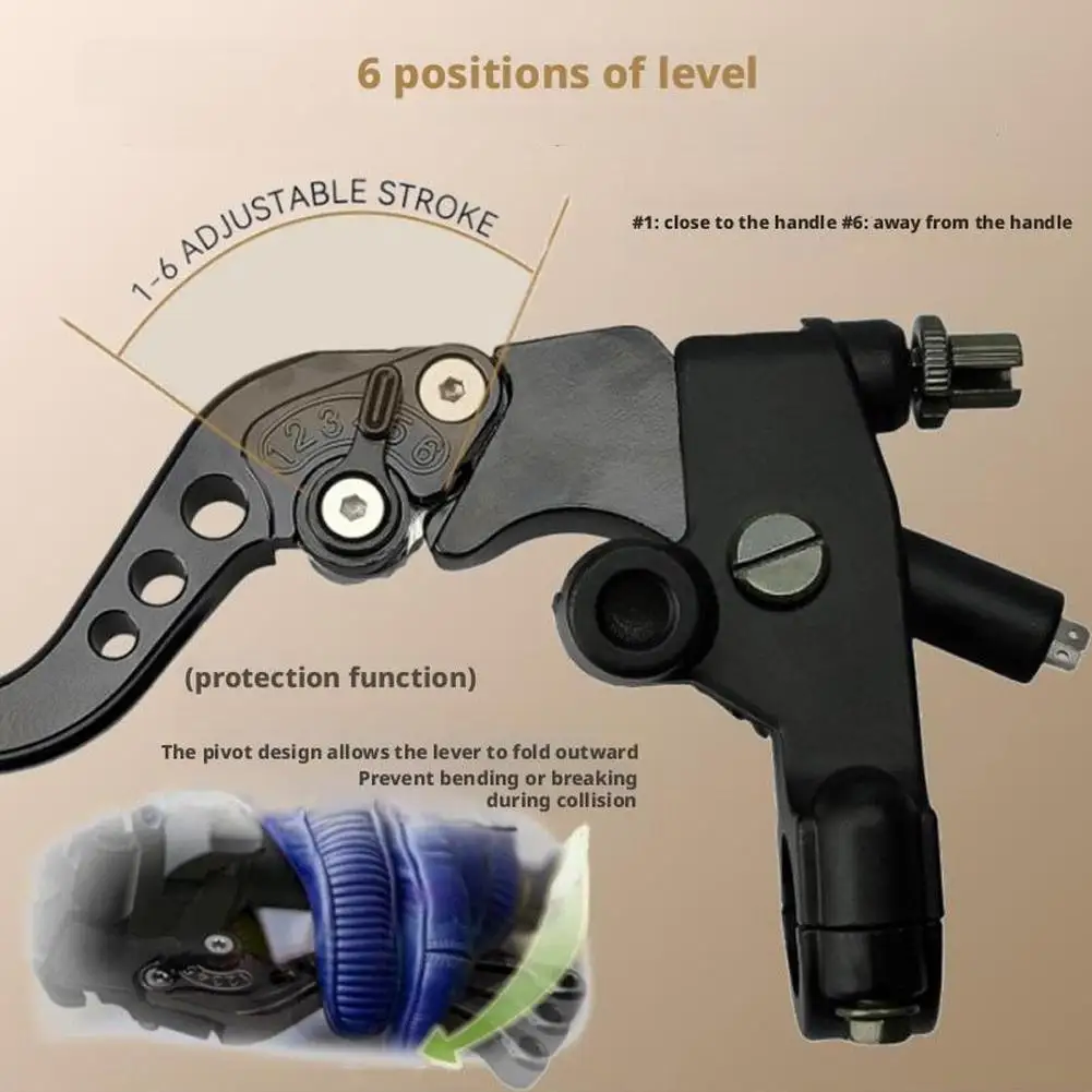 عتلات أسطوانة رئيسية لقابض الفرامل للدراجات النارية عتلات أسطوانة رئيسية لمقود ألومنيوم عالمي متينة