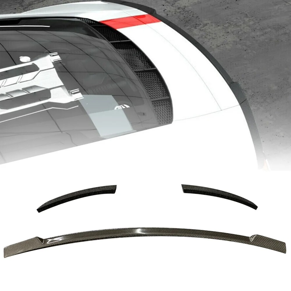 

Rear Trunk Spoiler Wing For Audi R8 V8 V10 Coupe 2 Door 2016-2019 Carbon Fiber Tailgate Lid Boot Decklid Splitter Lip Flap Trim