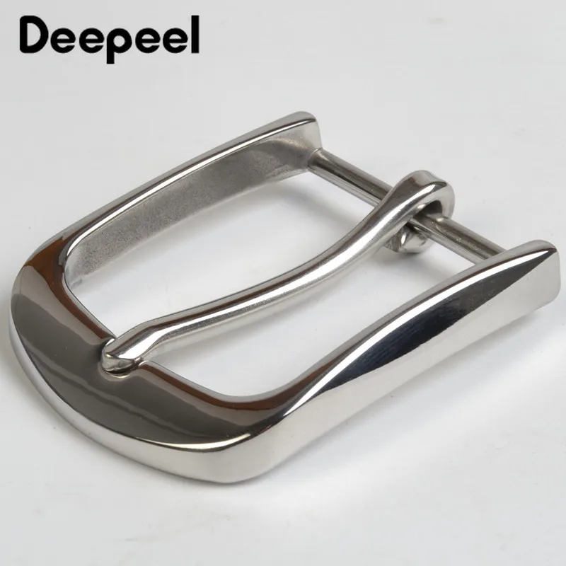 Deepeel 40mm fivelas de cinto de aço inoxidável sólido para homens cintura jeans fivela de pino de metal diy couro artesanato cintos acessórios