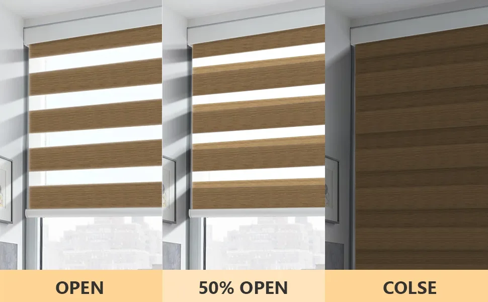 # for Window Covering Decoration Smart Wi-Fi Motorized  Motor Room Darkening Sheer Blackout Zebra Shades Blinds for Prayer Room