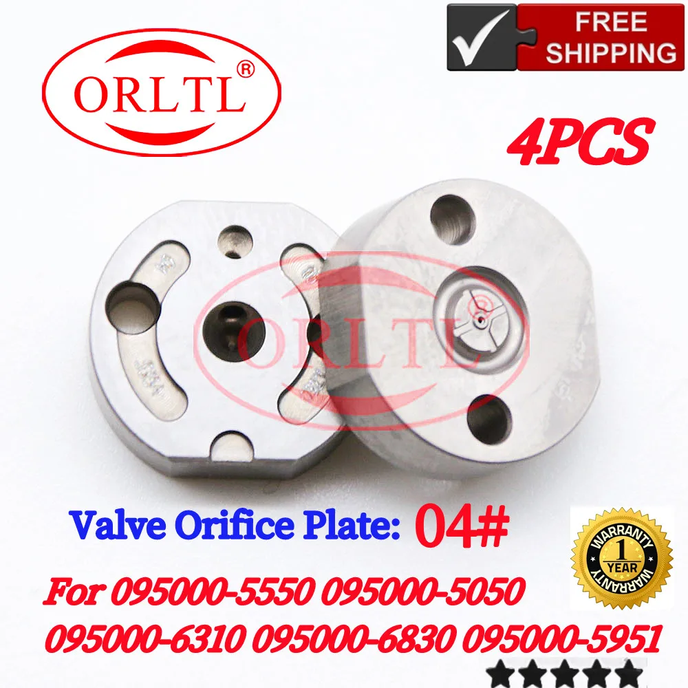 

4 PCS Diesel Fuel Nozzle 04# Valve Orifice Plate For 095000-5550 095000-5050 095000-6310 095000-6830 095000-5951