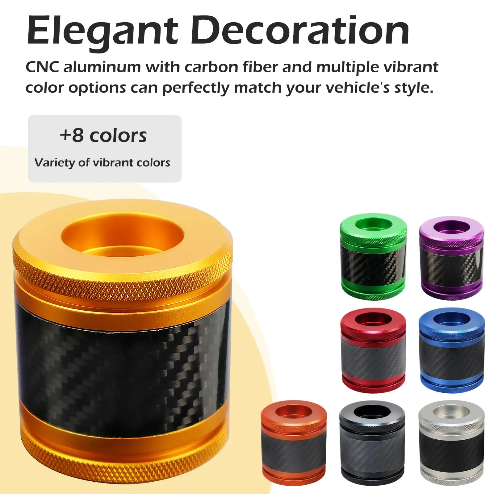 Crash Bar Sliders End Caps CNC Carbon Fiber Inlay Decorative Sliders Fits for 1.25