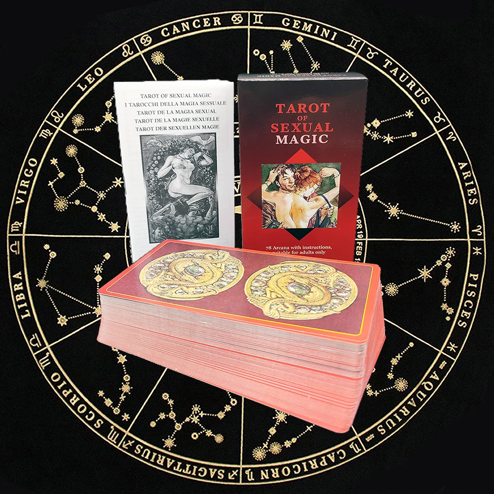 12CM×7CM  Tarot of Sexual Magic with Guide Book for Beginners(  Spanish Italian German French )