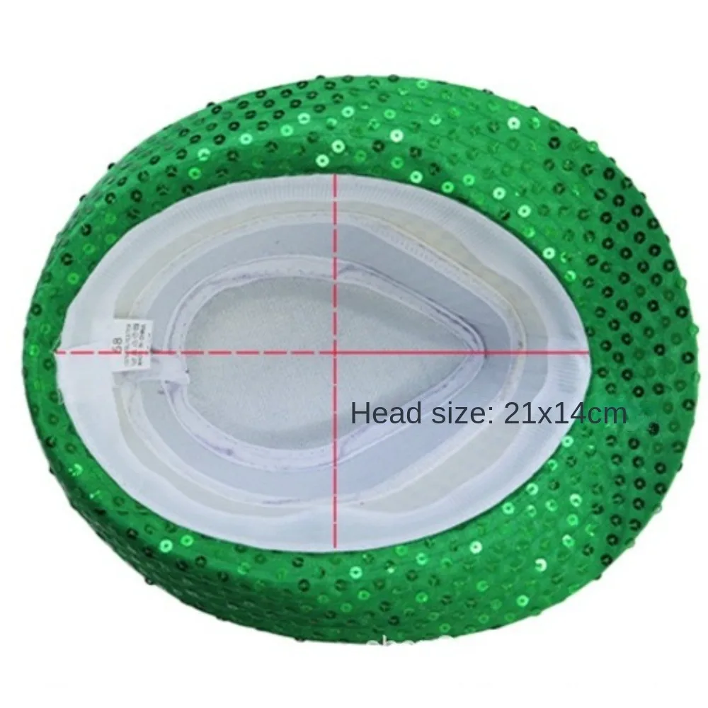 Nuevo Sombrero de Jazz de Hip Hop con purpurina, sombreros de Carnaval de Hip Hop con lentejuelas, gorra de cubo para Cosplay,