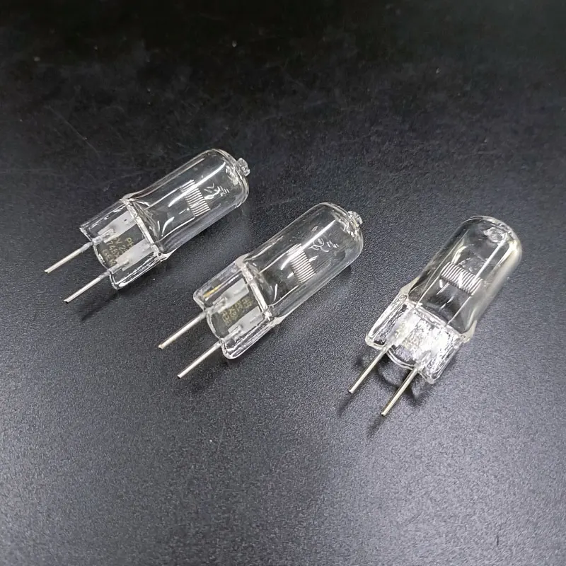 3pcs 24V 100w 150w 200w 250w G6.35 Shadowless Bulb Projector Microscope Lamp Halogen Tungsten Lamp Beads Warm White Yellow Light